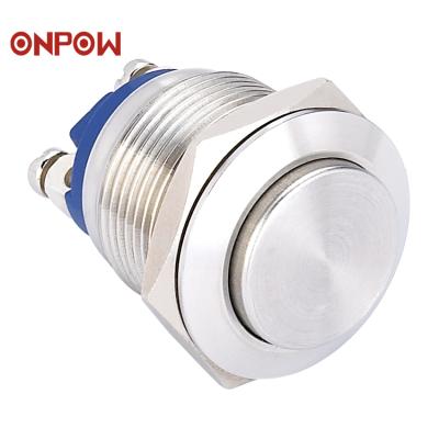 China ONPOW 19mm spst push button switch (GQ19H-10/S) CE, RoHS GQ19H-10/S for sale