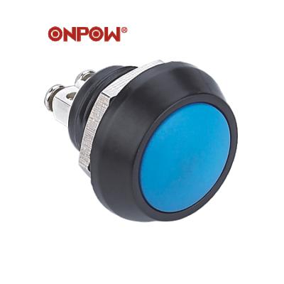 China Small Push Button Zn-Al Alloy ONPOW (Black) GQ12B-10/B/A Industrial Control Screw Switch Terminal CE Approval for sale