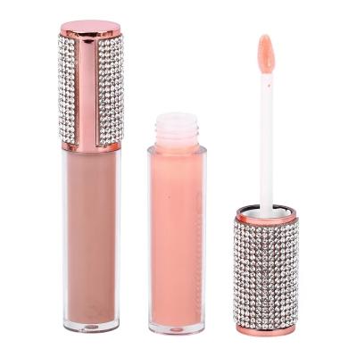 China Diamond Tube Lip Gloss Waterproof Sunscreen Lipstick Makeup Shimmer Liquid Private Label Logo Lips Lipgoss Makeup Custom Color Lip Gloss for sale