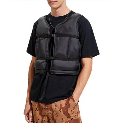 China Viable Custom Design Fashion Plain Crop Short Cargo Stripper Vest For Men for sale