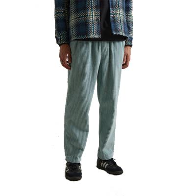 China Latest OEM Anti-Pilling Mens Cropped Edge 100% Cotton Corduroy Wide Leg Pull On Rope Pants for sale