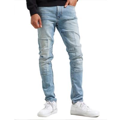 China New Arrival Men's Fashion Anti-pilling Shinny Street Style Fashion Wash Men's Jeans The Long for sale