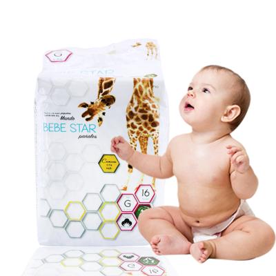 China Printed Cotton Baby Breathable Disposable White Diapers,Wholesale Baby Pull Up Diaper A Grade Diaper Stock Lot for sale