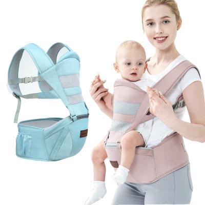 China Outdoor Mesh Carrier Diaper Nappy Bag Baby Sling Sling Waist Stool Foldable Multi Functional Waist Sack Bag Outdoor Mum Bag for sale