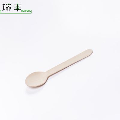 China Disposable Eco-friendly Wholesale Disposable Wooden Spoon With Logo for sale