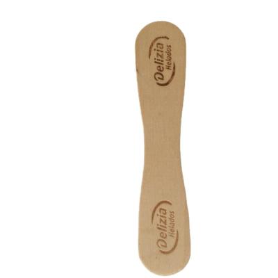 China Sustainable Amazon Top Selling Category One Printed Birch Wooden Label OEM Ice Cream Spoon for sale