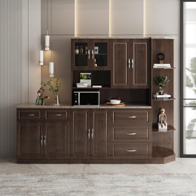 China High Quality Brown Storage Sideboards Sets MDF Furniture Wooden Sideboards Design Drawer Base Modern Sideboard for sale