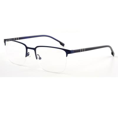 China European Quality Show Optical Frames Half Rim Business Men Metal Frames for sale