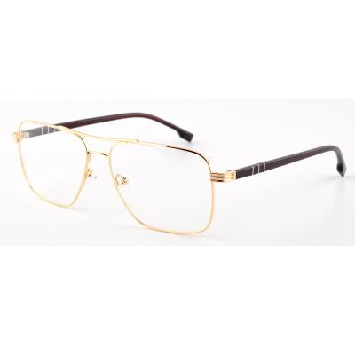 China 2022 Glasses, Classic Optical Frames Men Double Bar Metal Rectangle Optical Eyewear for sale