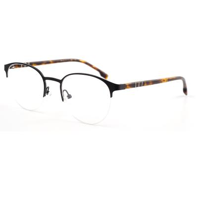 China Optical frames 2022 new design metal halfrim optical frames, stainless steel semi-rim optical frames for sale