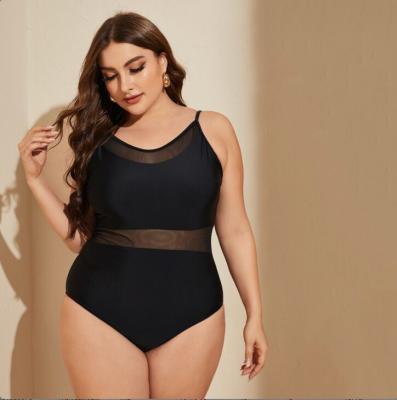 China Wholesale 2022 New Design Plus Size Black Sexy Plus Size Bikini Set Two Piece Beach Wear Mesh Patchwork Swimsuit Women Fitness Swimwear for sale