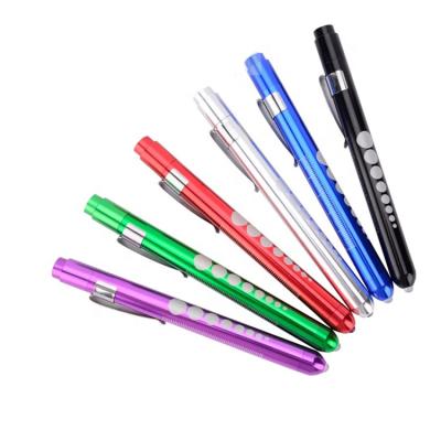 China Convenient Aluminum Alloy Medical LED Pen Light with Clip Mini Pocket Flashlight Nurse Torch Lights for sale