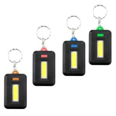 China Mini Portable Emergency Flashlight COB Key Chain Light Pocket Emergency Light Gift Promotion Flashlight for sale