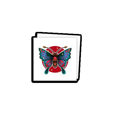 China Butterfly Temporary Tattoo With Web Waterproof Female Long Lasting Celebrity Sexy Clavicle Arm Sticker for sale