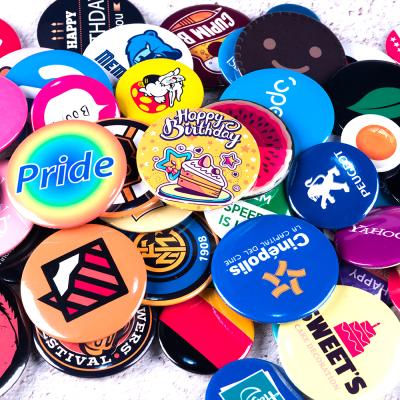 China High Quality Cheap Round Plastic Badge 58mm Pin Button Magnetic for sale