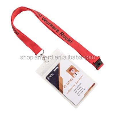 China Advertising Transparent Waterproof ID Card Holder Lanyard Business / Office for sale