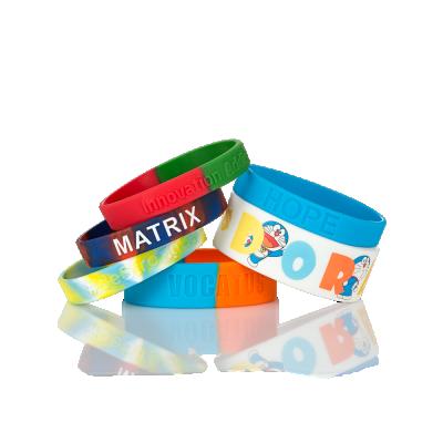 China Colorful Thin Silicone Wristband Silicon Braclets With Custom Design for sale