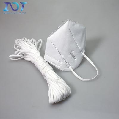 중국 Wholesales 2mm 3mm Adjustable Elastic Ear Rope Strap Round Earloop Flat Elastic Band Ear Rope For Face Mask 판매용