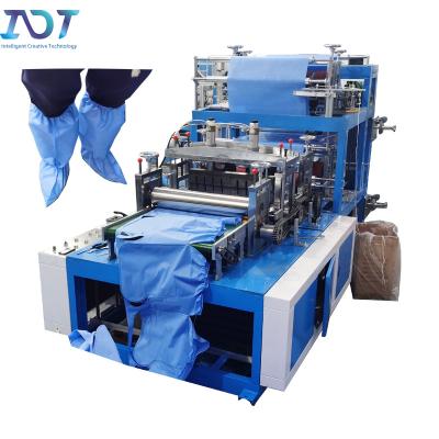 China Nonwoven Waterproof Surgical Boots Cover Shoe Cover Making Machine with Elastic Band for sale