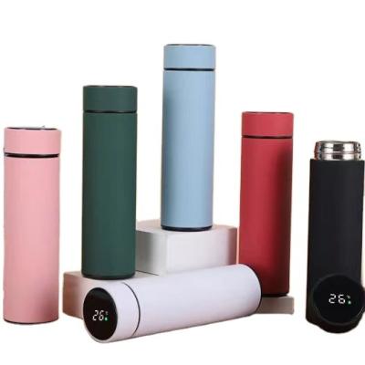 China 500ml Viable Current Custom Logo Vacuum Flask Stainless Steel Thermos LED Temperature Display Smart Water Bottle for sale