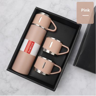 China PORTABLE Custom BPA Free Dual 8 Logo Vacuum Flask Wall 18 Stainless Steel Wholesale 3pcs Thermos Lids Hot Water Bottle Gift Set for sale