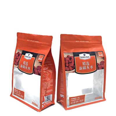 China Custom Safety China OEM Factory Flat Bottom Jujube Dried Fruit Packaging Zipper Lock Dry Bags for sale