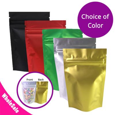 China Maker Aluminum Foil Coffee Tea Food Multi Colored Glossy Thick Moisture Proof Zipper Lock Plastic Mylar Size Plastic Bag Customized Own LOGO for sale