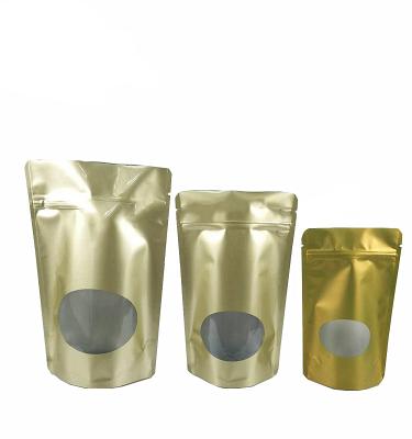 China Glossy Recyclable Smell Proof Colored Aluminum Foil Security Matte Heat Seal Bags With Window for sale