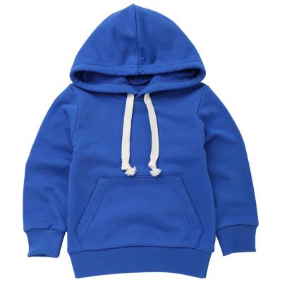 China Autumn Winter Children Boys Girls Solid Pocket Hooded Sweater Sweatshirts Kids Anti-wrinkle Outwear Wholesale Blank Hoodie Outerwear for sale