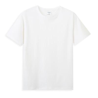 China White T Shirt Mens Anti-Wrinkle 240G T-shirt Private Label Crewneck Blank Heavy T-shirt for sale