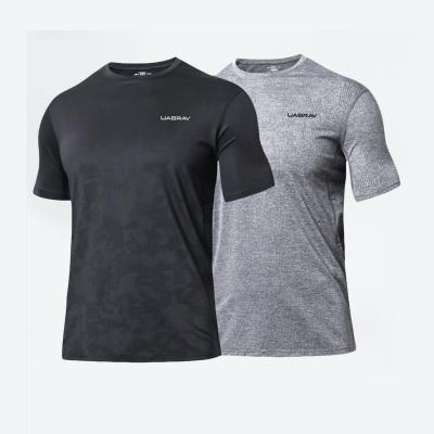 China Wholesale Anti-Wrinkle Spandex Quick Dry Custom Men's T-shirts Fitness Running Shirt Gym T-Shirt for sale