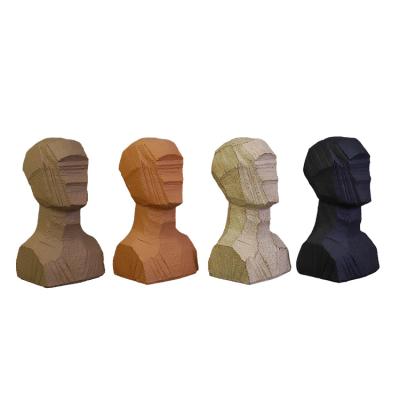 China Modern Home Decor Head Piece Figure Figure Statue Casts Greek Art Resin Crafts for sale