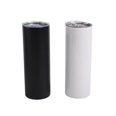 China PORTABLE Car Mug 20OZ 304 Stainless Steel Sublimation Tumbler Stainless Steel Straight Slim Mugs for sale