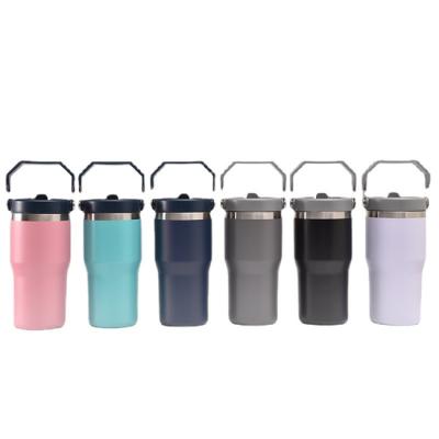 China PORTABLE Sublimation Vacuum Insulated Travel Mugs Thermos Mug Car Portable Home Office Handle Ice Ba Mug for sale