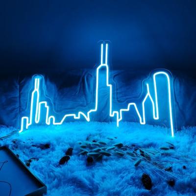 China ROAD City Skyline LED Neon Sign for Beer Bar Bar Shop Bedroom Wall Hanging for sale