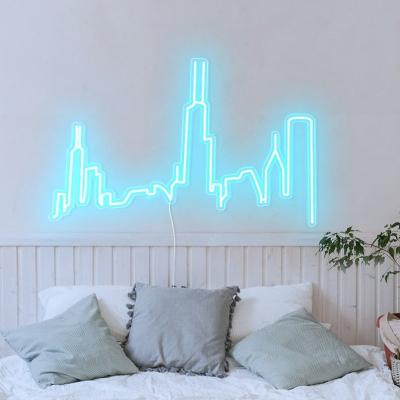 China Custom ROAD City Skyline Milwaukee, New York, Tokyo, Dubai, San Francisco, Chicago Neon Sign for sale