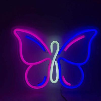 China Factory manufacturer hard high quality butterfly led neon light sign for kids room deco for sale