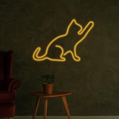 China Hard Personalized gifts cat neon sign custom color wall decor for home for sale