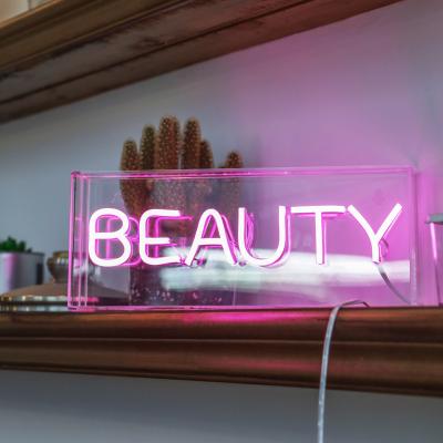 China Hard Cool Design Neon Light Sign In Acrylic Box Light For Bar for sale