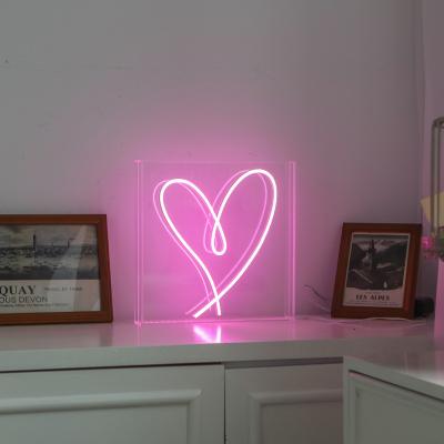 China Hard Professional Manufacturer Strip Light Love Neon Sign Flexible Neon Pink Box 5V For Room for sale