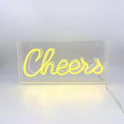 China Tough Custom 2022 Logo Personalized Decor Led Neon Sign Light For Wedding Party Happy Birthday Bedroom Home Bar for sale