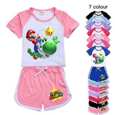 China Kids Casual T-shirt Sports Suit Boys Girls Clothing Kids 2pcs Shorts for sale