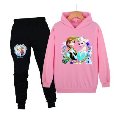 China Boys And Girls Casual Sweatsuit Pants Hoodies Tops Tracksuit Children Clothing Tracker Sets Winter Girls Casual Pants Suit for sale