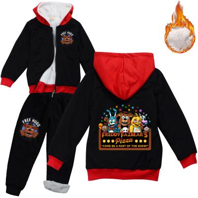 China Wholesale Casual Cheap Children's Clothing 2021 Autumn Winter Children Stretching Clothes Baby Warm Hoodies Set for sale