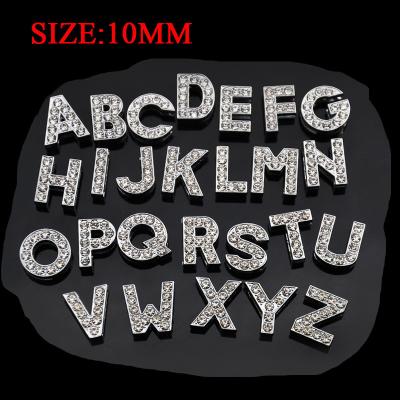 China Premium HOT Metal Small Shoe Buckle Sale Letters A-Z and 0-9 Number Hoop Ralphabet Charms for Croc Shoe Decorations 26pcs a set for sale