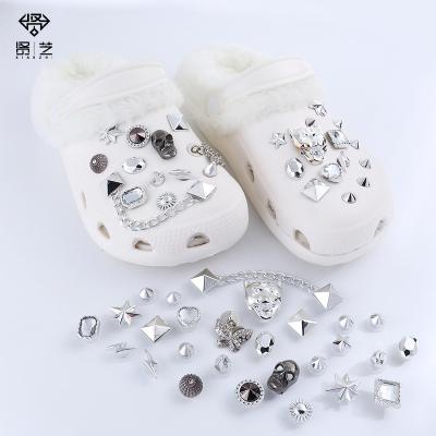 China Washable Bling Croc Charms Tequila Gift Sets Combination Sets Shoe Ornament Charm Metal Lady Style Designer Shoes Decoration for sale