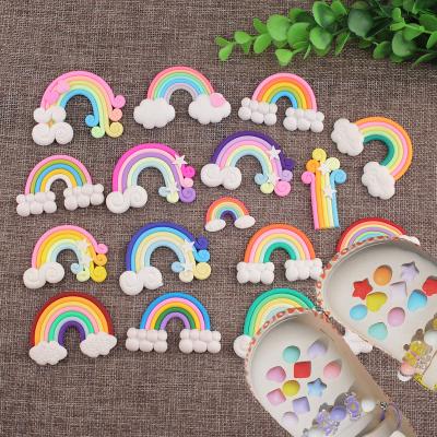 China Garden Washable Shoes Charm Cake Topper Birthday Wedding Cake Decoration Rainbow Cloud for Birthday Wedding and Baby Shower Birthday Party for sale