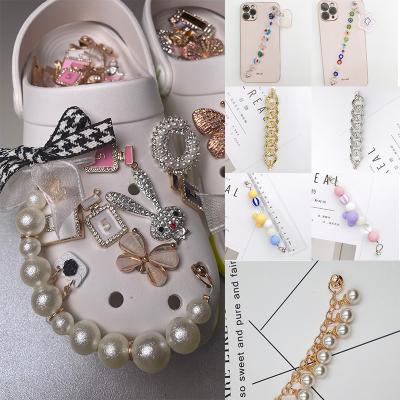 China Washable croc charms lady accesoories chain accessories croc charms luxury bling for sale