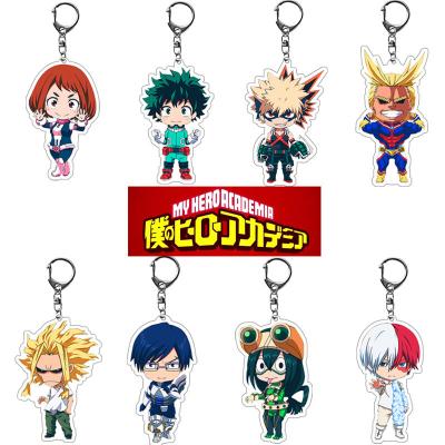 China Cartoon Toy Fashion Japan Anime My Hero Academia Key Chain Acrylic Double Sided Clear Key Chain Ring Accessories Women Men Jewelry Gift for sale