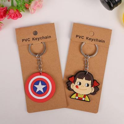 China OEM Manufacturers Wholesale Creative Cartoon PVC Car Key Chain Soft Plastic Custom Gifts Custom Small for sale